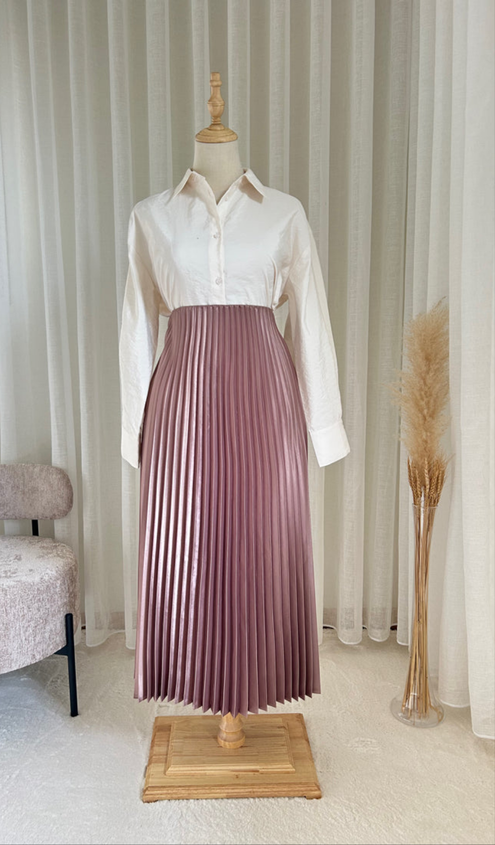 Jupe Plissée Rosée