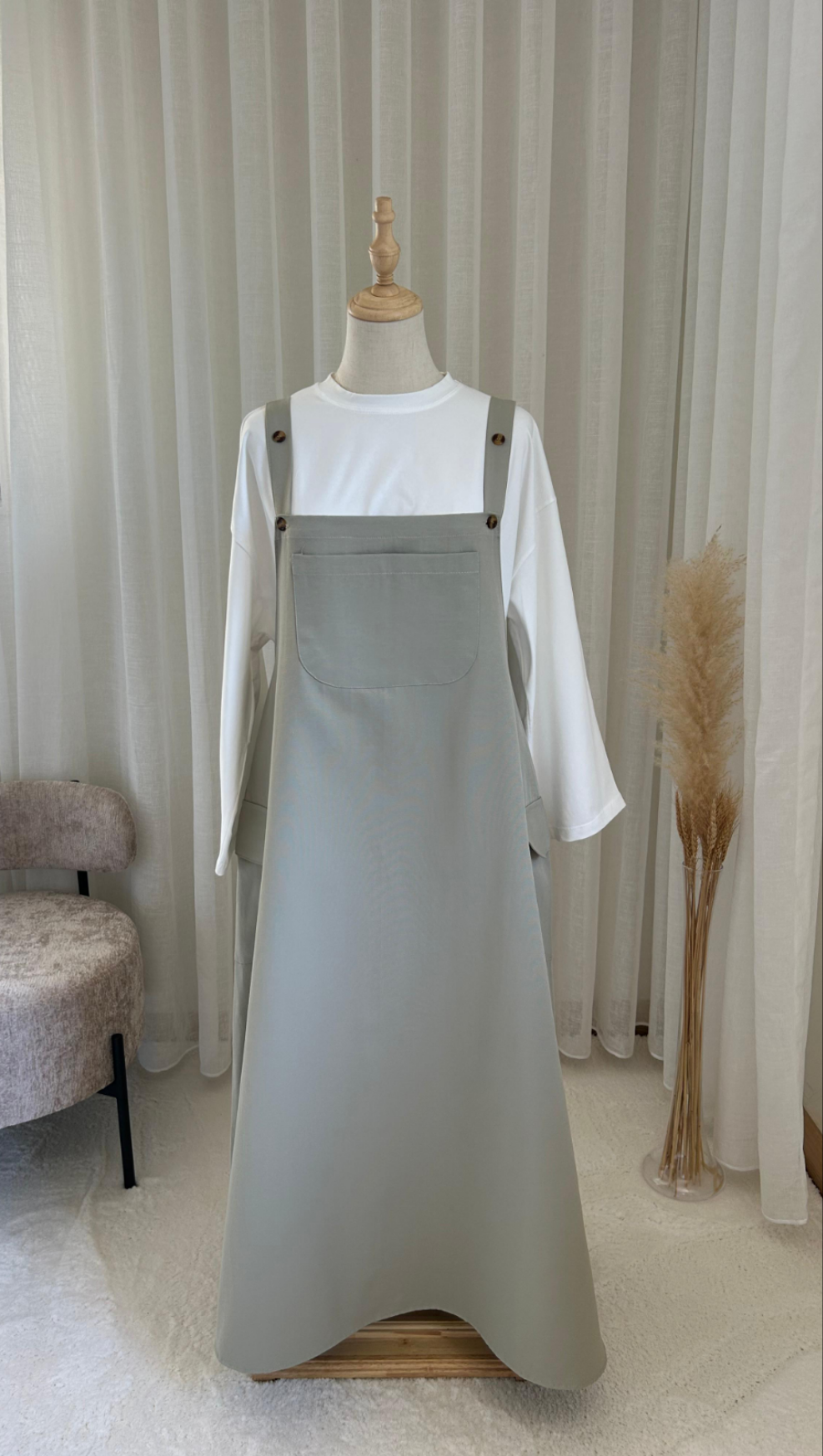 Robe Salopette Vert d'eau