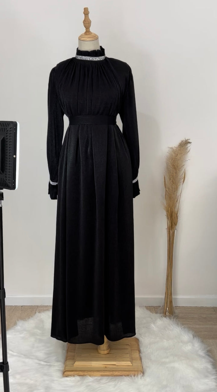 Robe évasée Glow noir